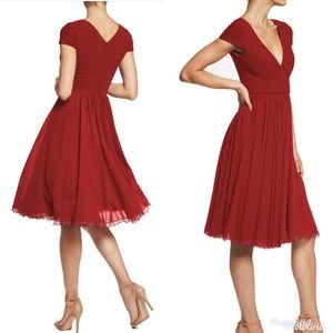 Dress The Population Corey Chiffon Fit and Flare cocktail dress XXL